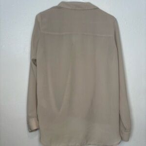 Michael Kors Taupe Button-Down Blouse